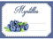 Lot d'étiquettes autocollantes pour confiture, faciles à décoller, adhésives, idéales pour l'étiquetage de vos pots de confitures et bocaux fait maison - Mon Bio Jardin (30x Myrtille - A8)
