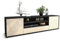 Stil.Zeit TV Schrank Lowboard Claudius, Korpus anthrazit matt, Front Holz-Design Zeder (180x49x35cm), mit Push-to-Open Technik & Leichtlaufschienen