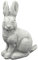 gartendekoparadies.de Sitzender Hase, Steinfigur, H. 30 cm, 4 kg, Grau, frostsicher aus Steinguss für Außenbereich