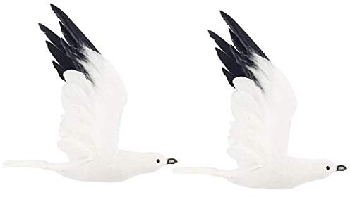 Tubayia Fliegende Möwe Hängender Gartenfigur Kunsthandwerk für Party Haus Garten Dekoration (2pcs)