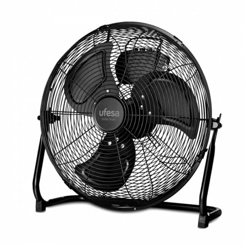 Ufesa FF0450 Ventilador de Suelo, 45cm de Diámetro, 70W de Potencia, 3 Hélices, 3 Velocidades, Inclinación Regulable