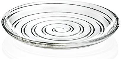 RCR 260507 D'O Lot de 4 assiettes à dessert en verre transparent 18 cm