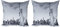 ABAKUHAUS New York Skyline Dekokissen Kissenbezug 2er Pack, Freiheit, Modern Accent Doppelseitiger Digitaldruck, 60x60, Grau