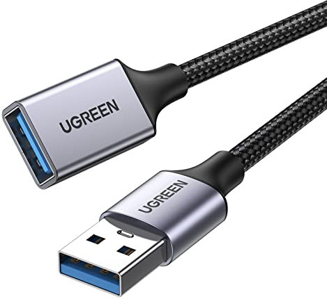 UGREEN USB 3.0 Verlängerungskabel 5Gbps USB 3.0 A Datenkabel Nylon und Aluminium Etui geflochten. (1M)