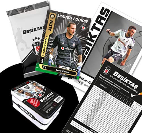 Besiktas Istanbul Original lizenzierte 48 Spielerkarten Sammelkarten mit Orig. Unterschriften Fußballkarten Saison 2019/20 Fanartikel Set mit Geschenkbox BJK