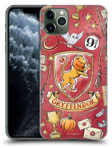 Head Case Designs Officially Licensed Harry Potter Gryffindor Pattern Deathly Hallows XIII Hard Back Case Compatible With Apple iPhone 11 Pro Max