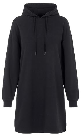 PIECES PCCHILLI LS Sweat Dress Noos BC Robe, Noir, S Femmes
