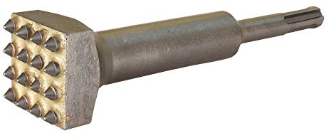 ACTINTOOL 5 5/8 in. x 1 1/4 in. 16 Tips Concrete Repair Patch Prepare SDS Plus Bushing Tool, 1 1/4 Inch Square Head Concrete Roughness Coating Remove Bushing Bit for Rotary Hammer (Pack of 1)