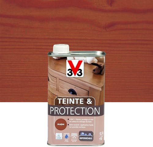 V33 Teinte & protection meubles et boiseries, Acajou 0,5L