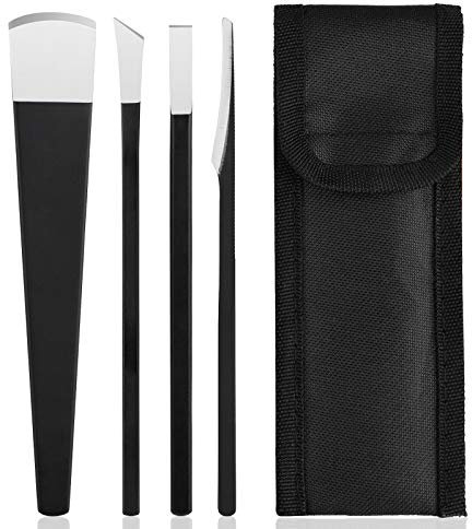 Segbeauty Juego de cuchillos de pedicura 4pcs, Cortador de la reparación del pie del cuidado de las uñas de acero de alto manganeso 4pcs, uso en el hogar del salón de belleza