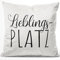 JUNIWORDS Kissen, Lieblingsplatz, 40 x 40 cm, Flauschig Samtweich Weich