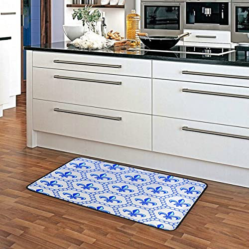 Mardi Gras Tapis de cuisine Fleur de lys Bleu (99,1 x 50,8 cm)