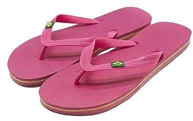 Infradito da donna, sandali, adulto, logo Brasile, comode, per la piscina, la spiaggia, la casa, la doccia. eccetera (Rosa, numeric_40)