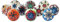 Royal Kraft Vintage Hand Painted Ceramic Pull Knobs for Kitchen Cabinet, Door & Drawer, Wardrobe, Cupboard (Set of 10) Sknob011