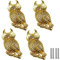 Powerful 4 Pcs Owl Drawer Knob Cabinet Handles Door Knobs Cabinet knobs with Screws (4 Pcs Owl)