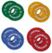 EVERYMATE Rubber Fractional Weight Plates Set Micro Weight Plate Pair of 0.25LB 0.5LB 0.75LB 1 LB for Olympic Barbells for Strength Training Micro Plates Weight Plate
