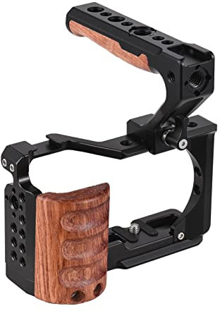 Kamera Rig, Andoer Kamerakäfig + Top-Griff-Kit Videokäfig aus Aluminiumlegierung mit Kaltschuhhalterung 1/4 Zoll und 3/8 Zoll Gewinde Ersatz für Sony ZV-E10 Kamera