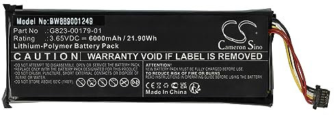 vhbw Akku Ersatz für Google Nest G823-00179-01 für Türsprechanlage, Video-Türklingel (6000 mAh, 3,65 V, Li-Polymer)