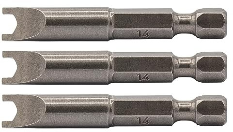 Vega Spanner #14 Impact Driver Bits. Professional Grade 1/4 Hex Shank #14 Spanner 2 Snake Eye Bits. 150SP14A-3