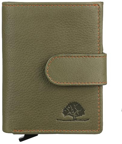 Greenburry RFID Leder Card-Slider Kings Nappa Kartenetui Kreditkartenetui 1150, Farbe:Grape Green
