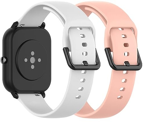 Pheant Ersatzarmband Kompatibel mit Amazfit GTS 4 Mini Armband Silikon Kompatibel für Amazfit GTS 2 Mini/Amazfit GTS/GTS 2/GTS 3/GTS 4/Amazfit Bip 3/Bip 3 Pro/Bip U Pro Sportarmband für Damen Herren