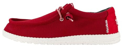 Hey Dude Wally Sport Mesh Loafers Dark Red UK 8