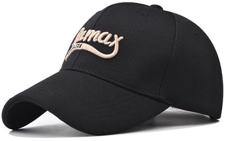 HDiGit Unisex Ramax Baseballkappe für Herren und Damen, Baseballkappe, Baumwolle, Baseballkappe, schwarz 2, L