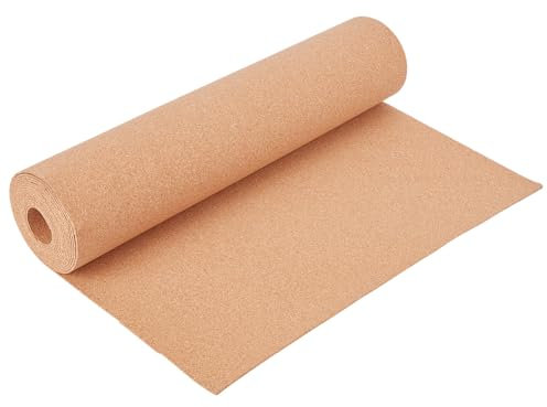BENECREAT 3.5mx40cm Korkrolle, Sandbraunes Korkblatt, Pinnwand-Hintergrund, Korktafel Für Küchen-Hotpads, Wanddekorationen Und DIY-Kunsthandwerk, 2 mm Dick