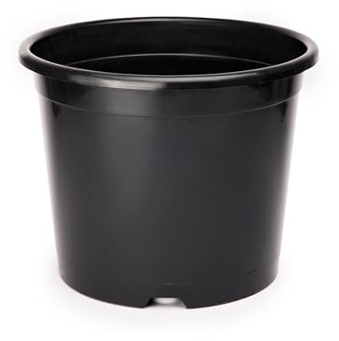 Garronda Pots Horticulture Ronds Pots pour Culture de Plants de Plantes et Fleurs GD-0025 (Noir, ⌀ 28 cm H 22 cm)