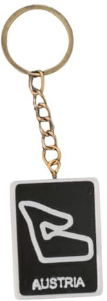 Schlüsselanhänger mit Kreislauf Österreich, schwarz / weiß, Small