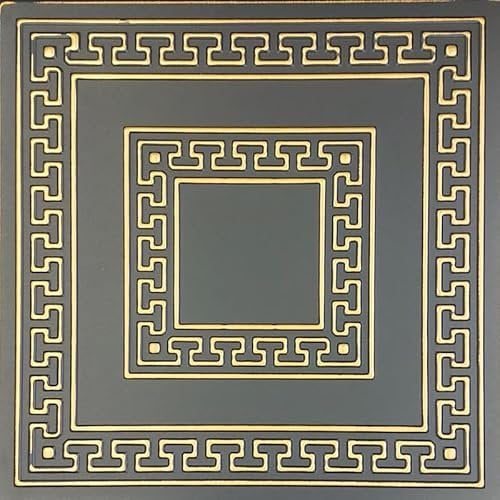 Decorative Ceiling and Wall Panels 2m2 (21.52 sqft) - 8 Panels (White 5 (Black&Gold))