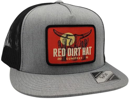 Red Dirt Hat Company Boone verstellbare Snapback-Mütze, Grau (Heather Grey)/schwarz, Einheitsgr��e