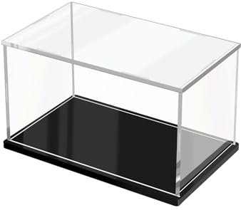 JUJOMAT Acryl Vitrine Schaukasten Transparente Vitrine Acryl für Action-Figuren Spielzeug Sammlerstücke 25*15*15cm