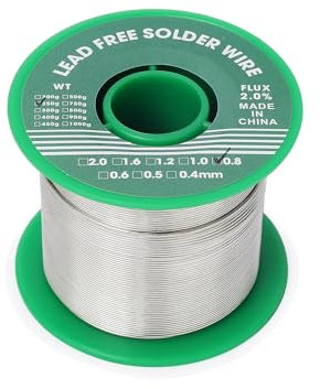 Filo per Saldatura Senza Piombo,0.8mm 250g Stagno per Saldare con Anima di Colofonia, Sn99%-Ag0.3%-Cu 0.7%, Stagno di Saldature per Lavori di Saldatura Elettronica
