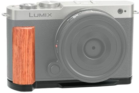 Support en L en bois pour Panasonic Lumix S9 - Support antidérapant avec poignée ergonomique en bois - Plaque à dégagement rapide intégrée pour Arca pour allumer rapidement les trépieds / prise de vue
