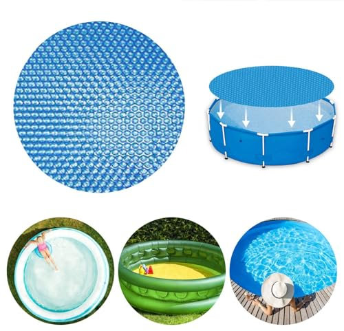 HunicandIU Lona Solar para Piscina Rectangular, 200 x 150, Cubierta Rectangular para Piscina Recortable, protección Solar, Cubierta Solar para Piscina Rectangular, para Calentar el Agua