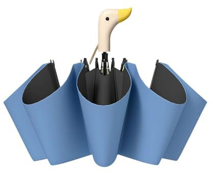 Enten-Regenschirm, kompakter Reise-Regenschirm, niedliches Design, Entenkopf-Regenschirm, Holzgriff, faltbarer Regenschirm, 8 Rippen, Sonnen-Regen-Regenschirm, leichter regenfester Regenschirm für