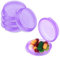 WLLHYF 5 Stück Mini-Pillendose Kleine Pillen-Organizer-Box Tragbarer Vitamin-Halter Reise-Pillendose (5 Lila)
