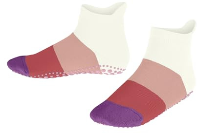 FALKE Stoppersocken Colour Block K Hp Baumwolle rutschhemmende Noppen 1 Paar, Weiß Off-White 2041, 19-22