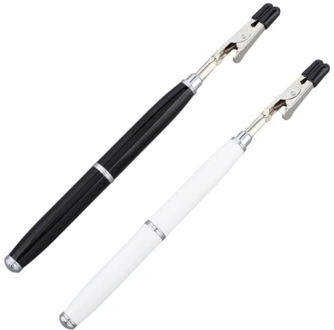 SUNNYCLUE 2 Stück 2 Farben Armband Helferwerkzeug Haken Schmuckverschluss Werkzeug Eisen Alligator Schwarz Weiß Handverschlüsse Befestigung von Memo Clips Helfer Für Armbänder Halsketten Uhren Schmuck