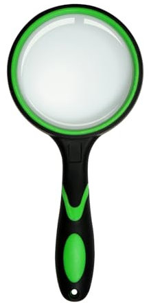 Ueixieo Lupe, 75 mm, 10-fache Hand-Leselupe für Senioren und Kinder, Lupe für Buch, Zeitung, Lesen, Kinder, Natur, Hobby und Wissenschaft