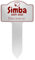 GRAVURE CONCEPT Plaque Funéraire pour Animaux - Stèle Commémorative Personnalisable PVC (Chien/Chat etc) - (Modèle 2 / Blanc Texte Rouge)
