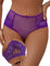 comeondear Perizoma Donna Seducente Taglie Forti Tanga Mutande Sexy Perizomi Hot Slip Brasiliana String in Pizzo Mutandine Vita Alta Trasparente Lingerie Thong Intimo Panties Underwear Viola,5XL