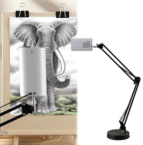 KEhtu Painting Projector, Intelligent Copy Plotter, WIFI Connection + Data Cable Connection, The Device Supports Mobile Phones, USB Flash Drives, Tablets, and Sizes Suitable for A3, A4, 8K, Cakes