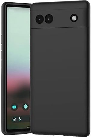 Silicone Case for Google Pixel 6A 5G, Soft-Touch, Shockproof, DustProof, Phone Cover for Google Pixel 6A 5G – Black