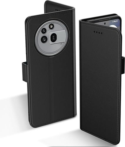 Aiziki Coque pour Nothing Phone (3a) Pro, Etui Protection Housse Premium en Cuir PU, [Pochette de Portefeuille] [Fermeture Magnétique] [Etui à Rabat]- Noir