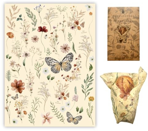 Beeswax Wrap for Bread - Reusable Eco-Friendly Sustainable Food Storage Solution, Keeps Bread Fresher Longer, Natural Alternative to Plastic Wrap