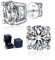 MomentWish Ohrringe Silber 925, 3 Karat/7,5 mm Moissanite Diamant Ohrringe Damen Echt Hypoallergene Stecker Schmuck Geschenk für Damen-4 Prong