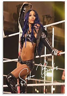 MINGYANMAO Poster Kunstdrucke 40 * 60cm Sasha Banks Poster Decorazione Soggiorno Camera da letto Pittura Senza Cornice