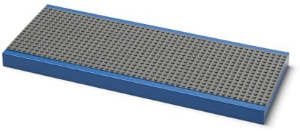 LEGO Shelf Blue – Floating Shelf with 3 Baseplates – Kids Room Wall Rack – Small Display Shelf for LEGO Fans and Creators 38,5 x 2,5 x 15 cm